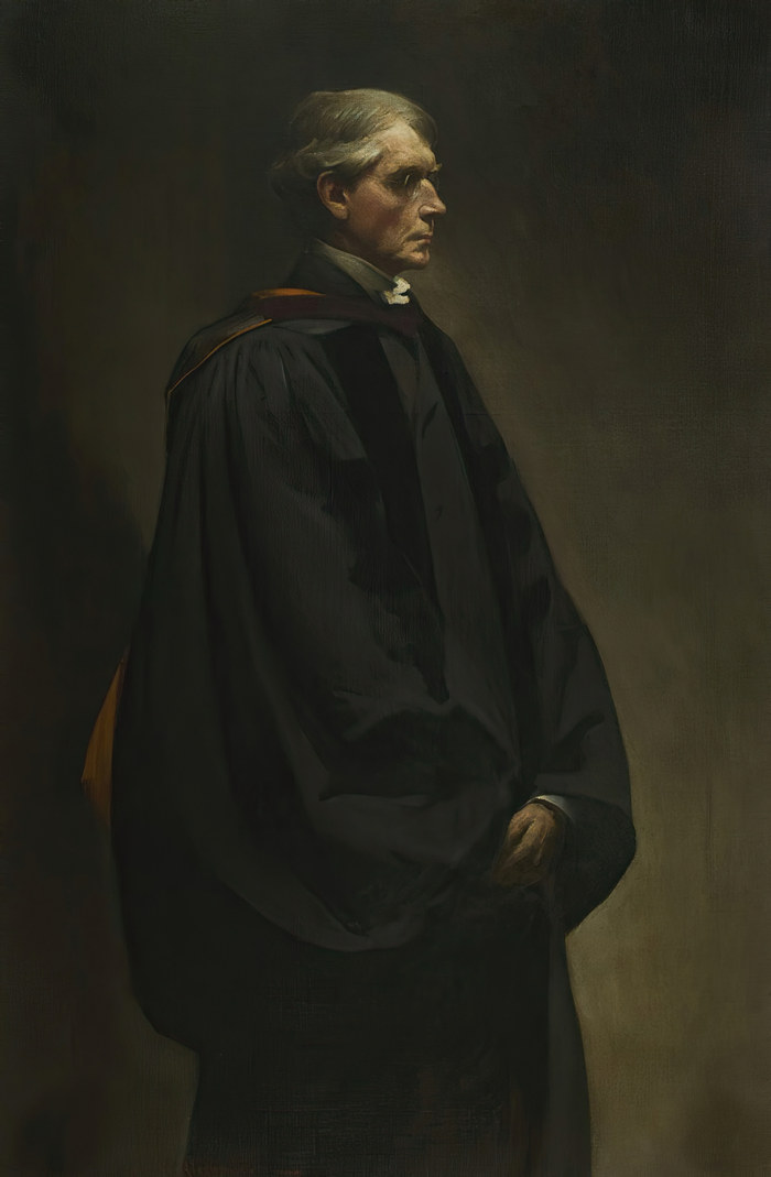 约翰·怀特·亚历山大(John White Alexander,美国画家)高清作品-《弗朗西斯·兰迪·巴顿 (1843–1932) (1901–02)》