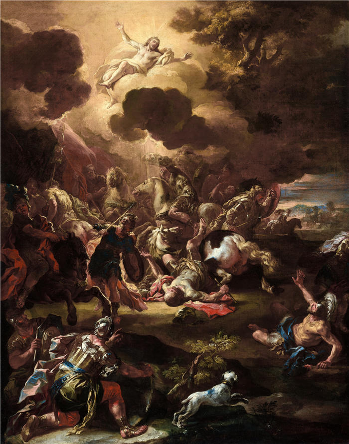 弗朗切斯科·索利梅纳 ( Francesco Solimena,意大利画家)高清作品-《扫罗的皈依(约 1690 年)》