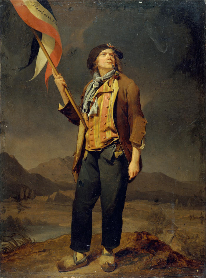 路易·莱奥波德·博伊（Louis Léopold Boilly，法国画家）高清作品-《歌手西蒙·切纳德（1758-1832）的肖像》