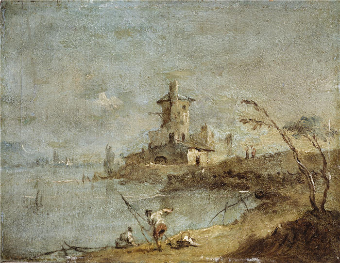 弗朗切斯科·瓜迪（Francesco Guardi，意大利画家)高清作品-《水边之旅》