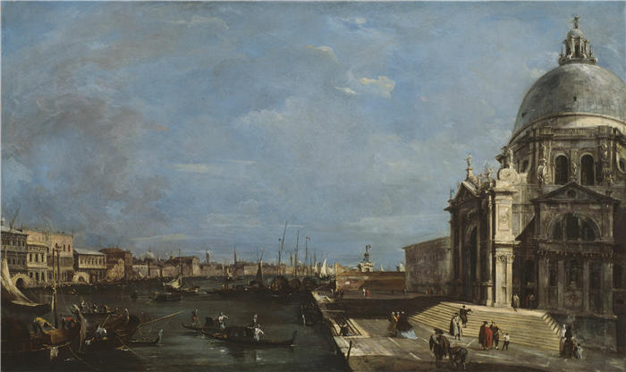 弗朗切斯科·瓜迪（Francesco Guardi，意大利画家)高清作品-《威尼斯大运河（约 1760 年）》