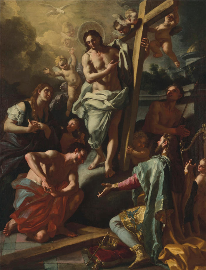 弗朗切斯科·索利梅纳 （ Francesco Solimena，意大利画家）高清作品-《基督降临地狱》