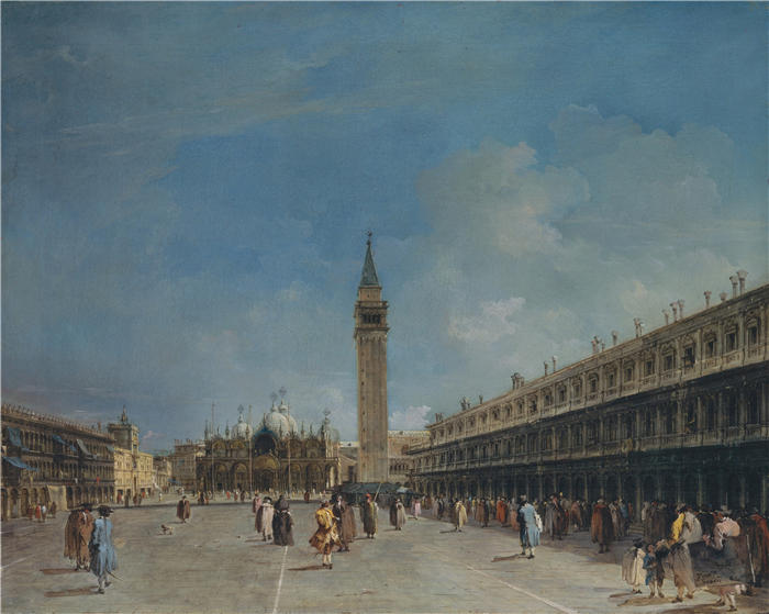弗朗切斯科·瓜迪（Francesco Guardi，意大利画家)高清作品-《圣马可广场（1760 年代后期）》