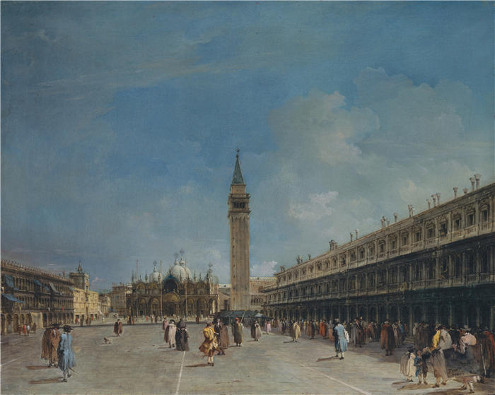 弗朗切斯科·瓜迪(Francesco Guardi,意大利画家)高清作品-《圣马可广场(1760 年代后期)》