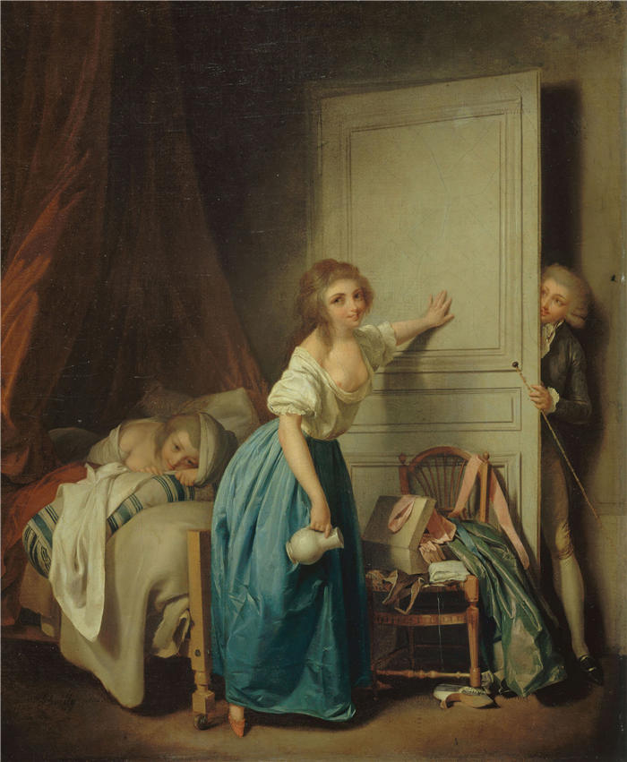 路易·莱奥波德·博伊（Louis Léopold Boilly，法国画家）高清作品-《轻率 (1795)》