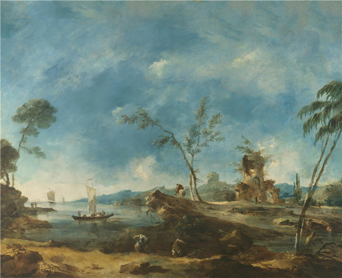 弗朗切斯科·瓜迪（Francesco Guardi，意大利画家)高清作品-《奇妙的风景（约 1765 年）(2) 》