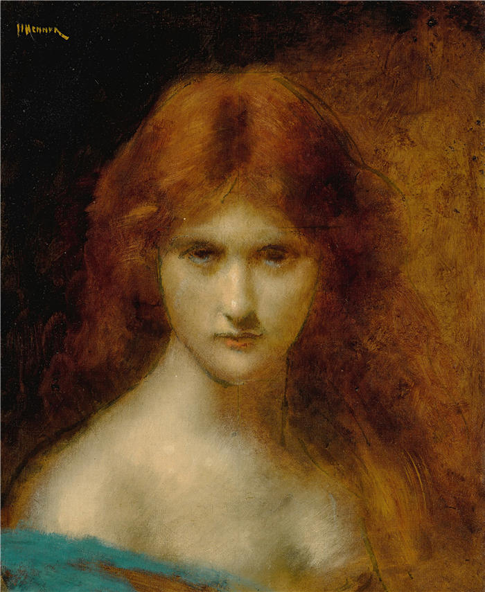 让-雅克·亨纳 (Jean-Jacques Henner,法国画家)高清油画作品-《朱迪思》