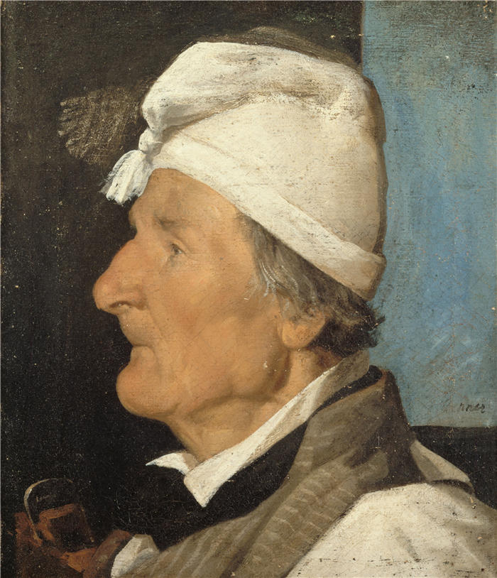 让-雅克·亨纳 (Jean-Jacques Henner，法国画家)高清油画作品-《勒梅努西耶（1845）》