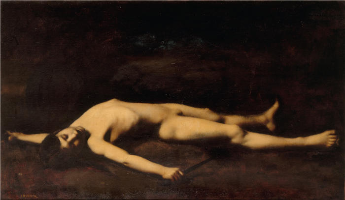 让-雅克·亨纳 (Jean-Jacques Henner，法国画家)高清油画作品-《巴拉 (1882)》