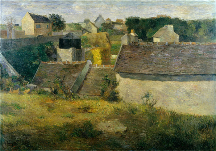 保罗·高更（Paul Gauguin，法国画家）高清作品-《Vaugirard 的房屋》