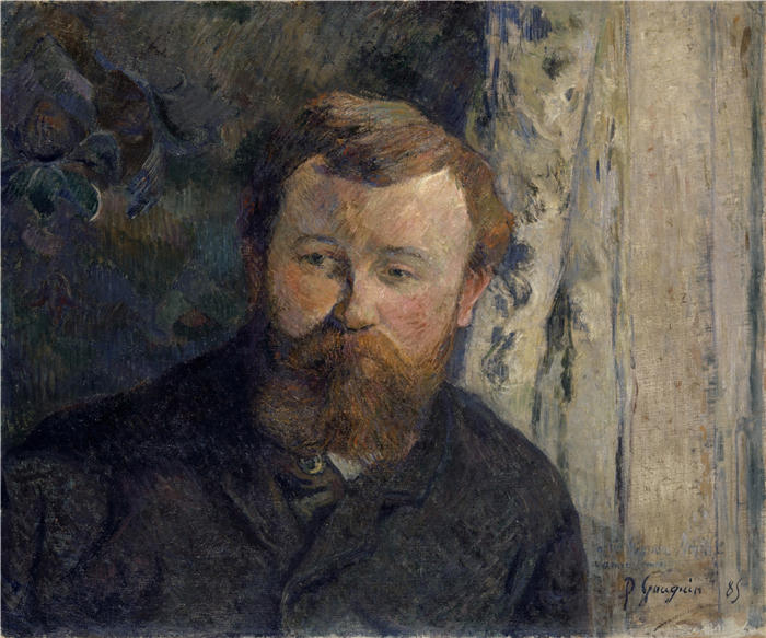 保罗·高更(Paul Gauguin,法国画家)高清作品-《画家阿基尔·格兰奇-泰勒的肖像(1885 年)》