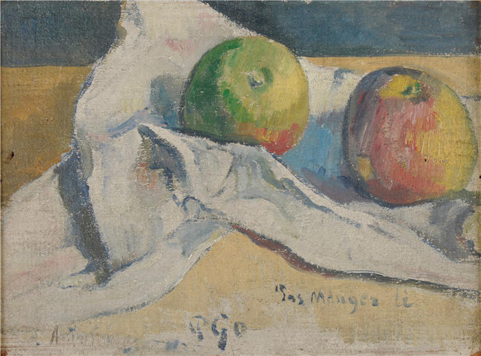 保罗·高更（Paul Gauguin，法国画家）高清作品-《苹果静物（CA 1891-04）》