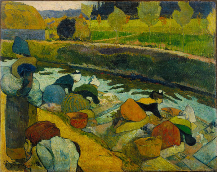 保罗·高更(Paul Gauguin,法国画家)高清作品-《洗衣女工 (1888)》
