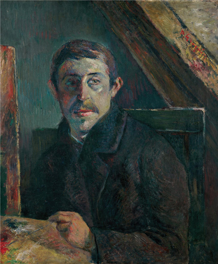 保罗·高更(Paul Gauguin,法国画家)高清作品-《自画像(1885)》