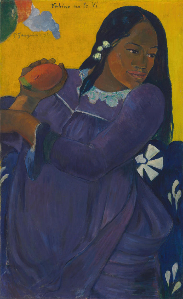 保罗·高更（Paul Gauguin，法国画家）高清作品-《芒果女人（1892）》