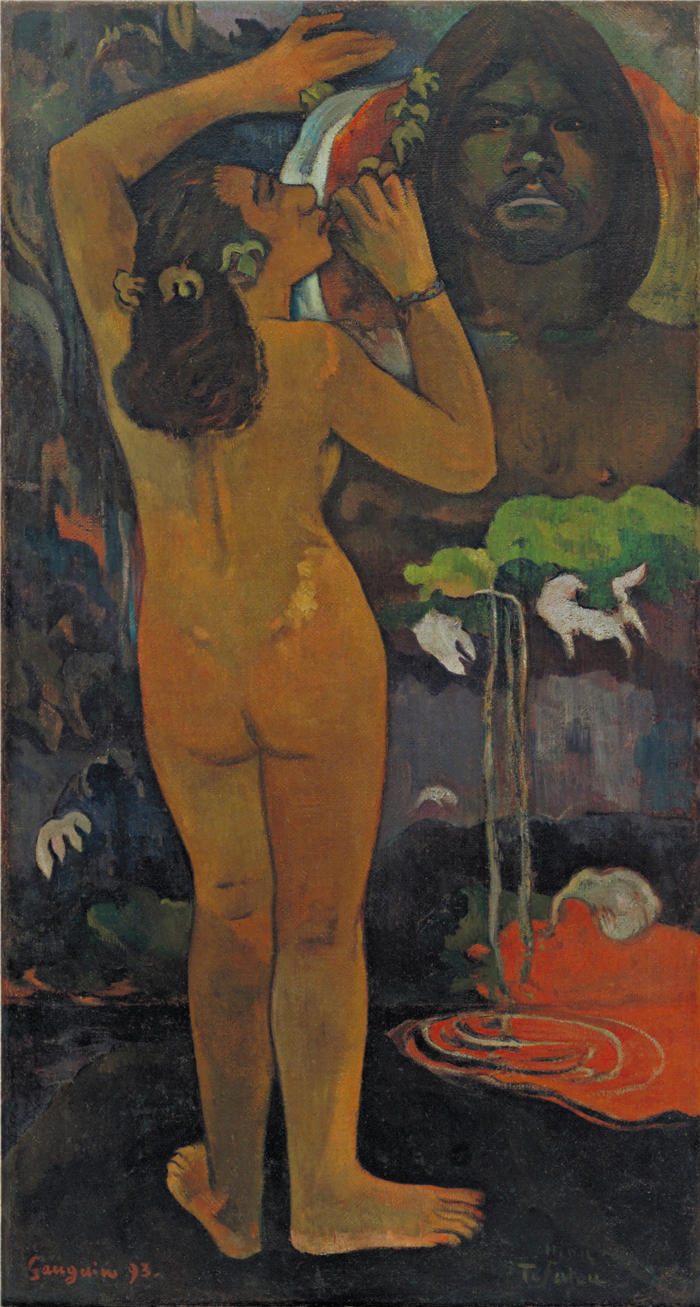 保罗·高更(Paul Gauguin,法国画家)高清作品-《月球和地球(1893)》
