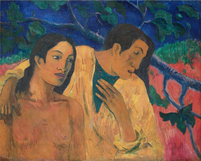 保罗·高更（Paul Gauguin，法国画家）高清作品-《逃生（大溪地田园诗）（1902）》