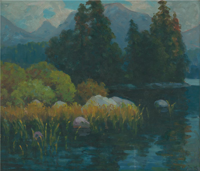 ĽudovítČordák（匈牙利画家）高清作品-《风景（1925–1930）》