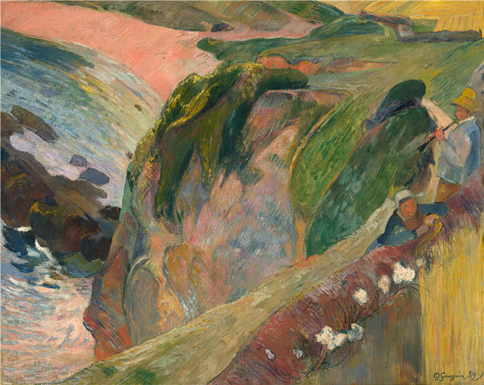 保罗·高更（Paul Gauguin，法国画家）高清作品-《海之上（1889）》
