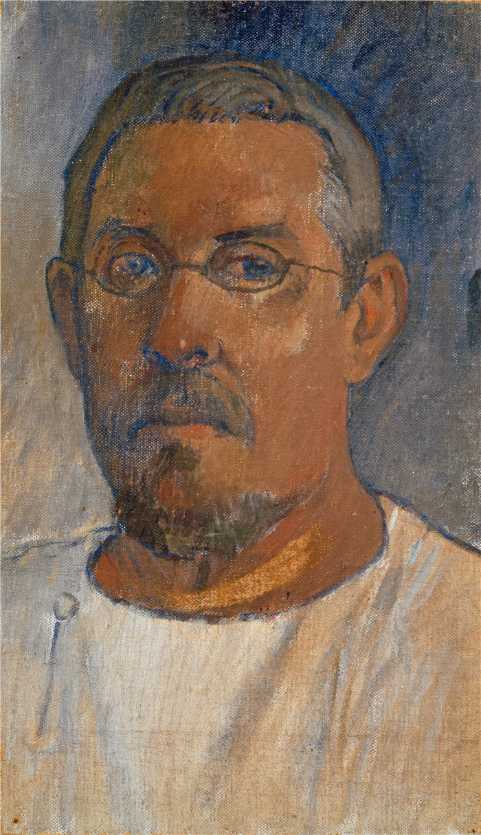 保罗·高更(Paul Gauguin,法国画家)高清作品-《自画像(1903)》