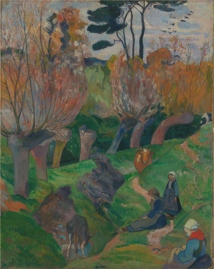 保罗·高更（Paul Gauguin，法国画家）高清作品-《风景 (1889)》