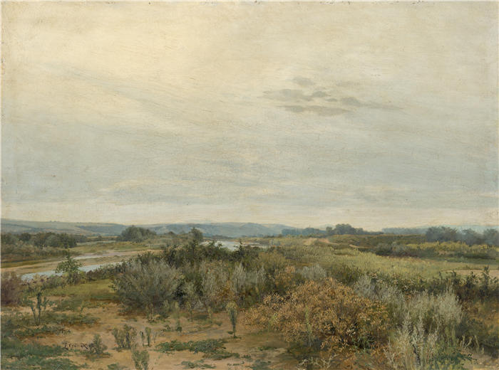 ĽudovítČordák（匈牙利画家）高清作品-《东斯洛伐克风景 (1894)》