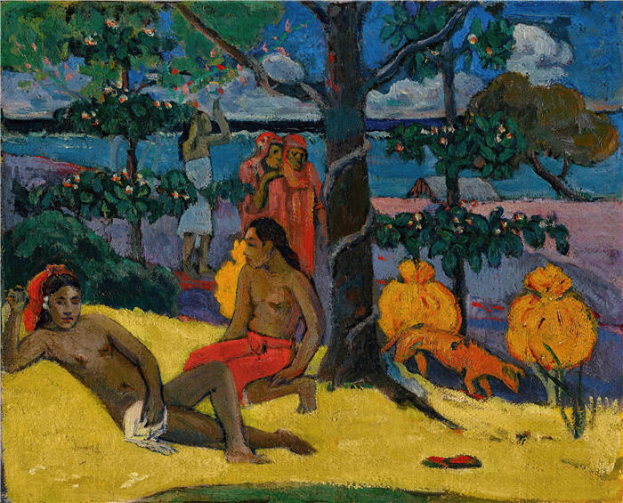 保罗·高更（Paul Gauguin，法国画家）高清作品-《芒果女人（二）》