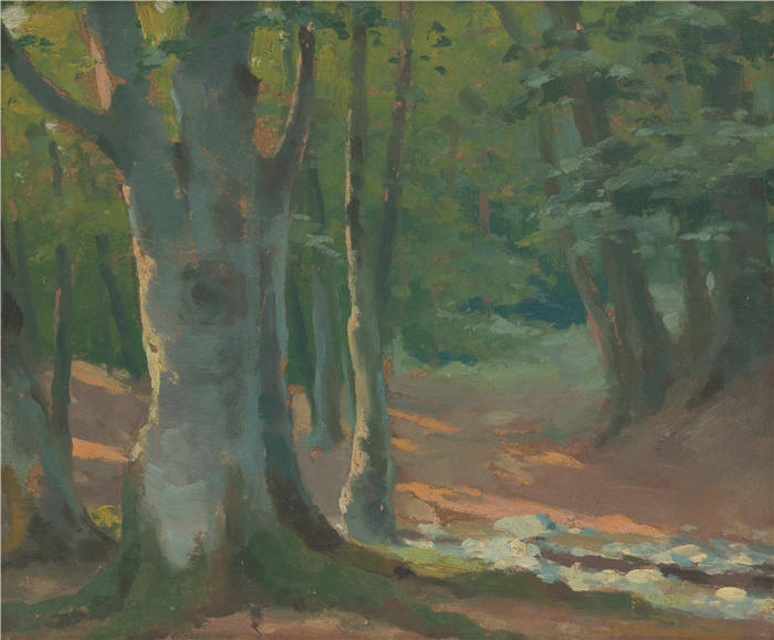 ĽudovítČordák（匈牙利画家）高清作品-《森林 (1907–1910)》