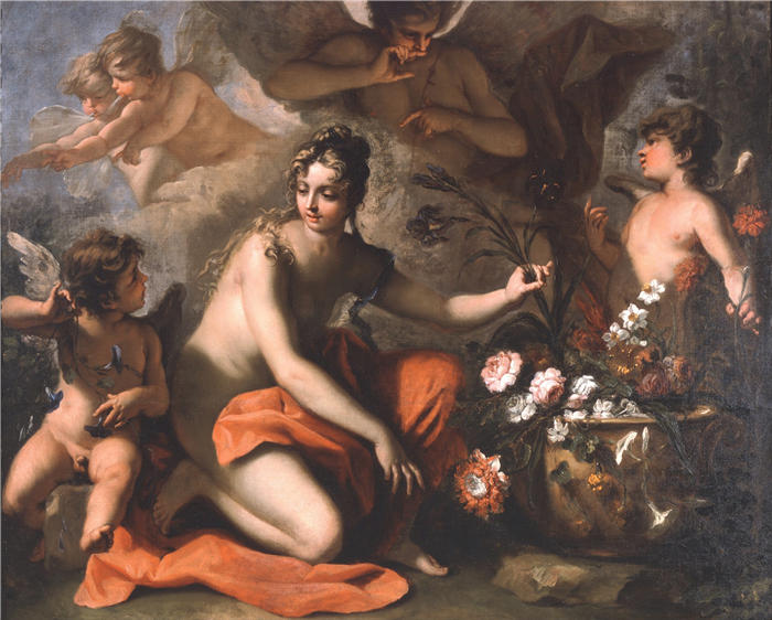 塞巴斯蒂亚诺·里奇(Sebastiano Ricci,意大利画家)高清作品-《植物群 (1712-1716)》