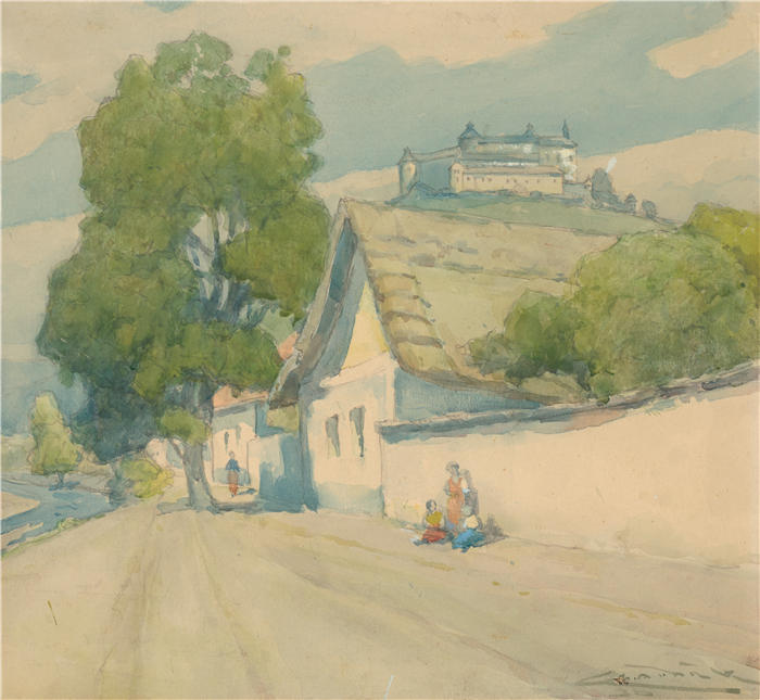 ĽudovítČordák（匈牙利画家）高清作品-《克拉斯诺霍尔斯克·波德拉迪（1925-1930） 》