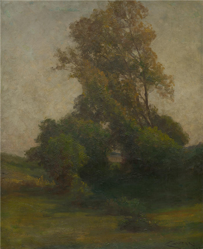 ĽudovítČordák（匈牙利画家）高清作品-《乡村的树（1902）》