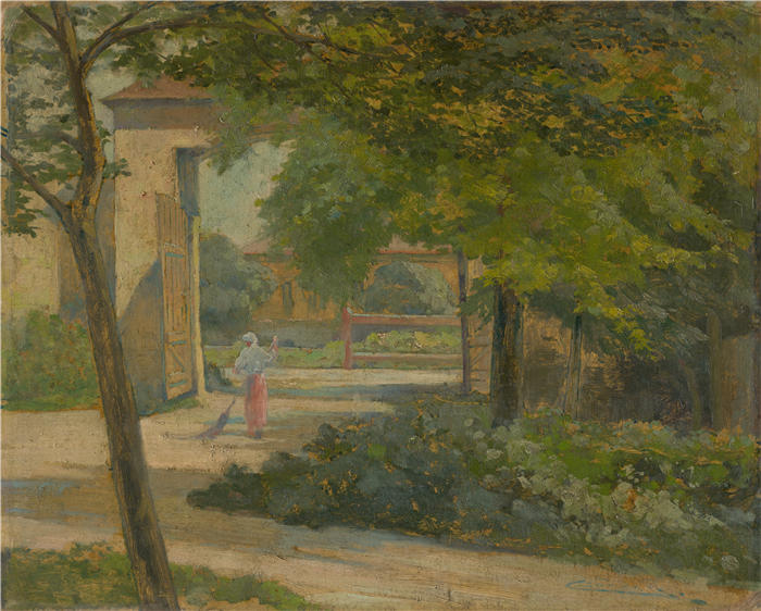 ĽudovítČordák（匈牙利画家）高清作品-《科希策的 Mariánsky Dvor (1910–1915)》