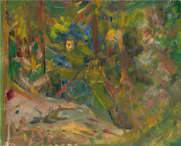 阿诺德·彼得·魏斯-库宾赞(Arnold Peter Weisz-Kubínčan,斯洛伐克画家)高清作品-《猎物之上 (1940–1944)》