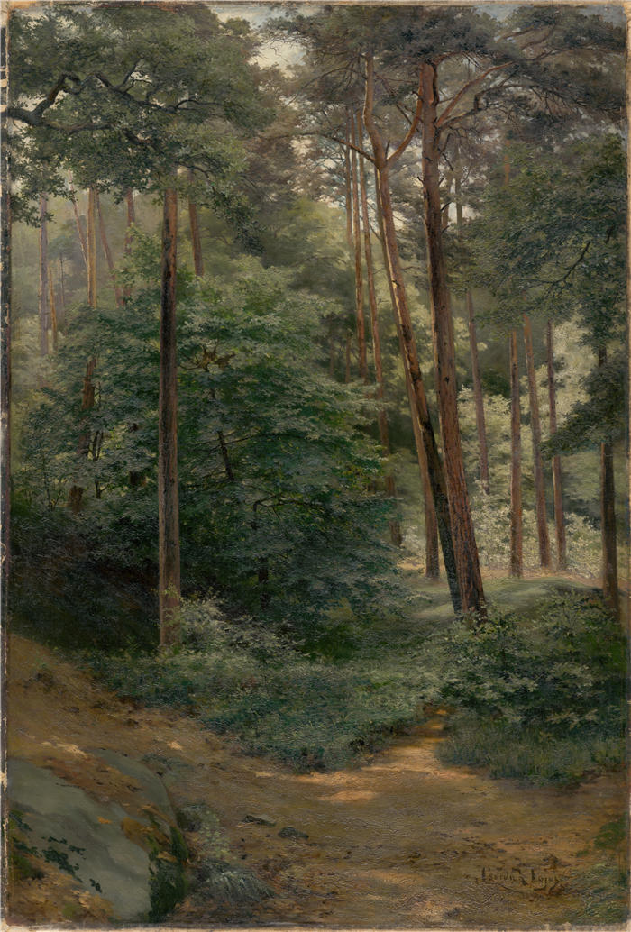 ĽudovítČordák（匈牙利画家）高清作品-《森林 (1894)》