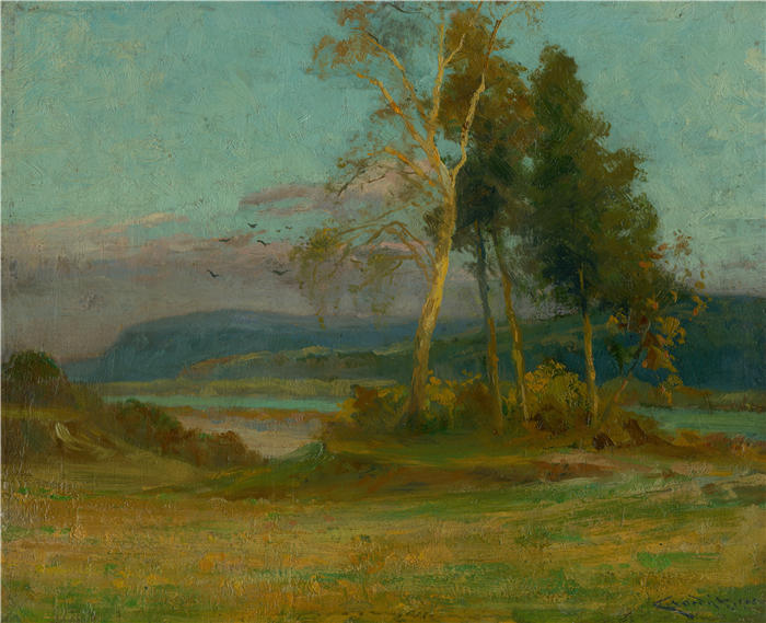 ĽudovítČordák（匈牙利画家）高清作品-《特恩的风景（1905 年）》