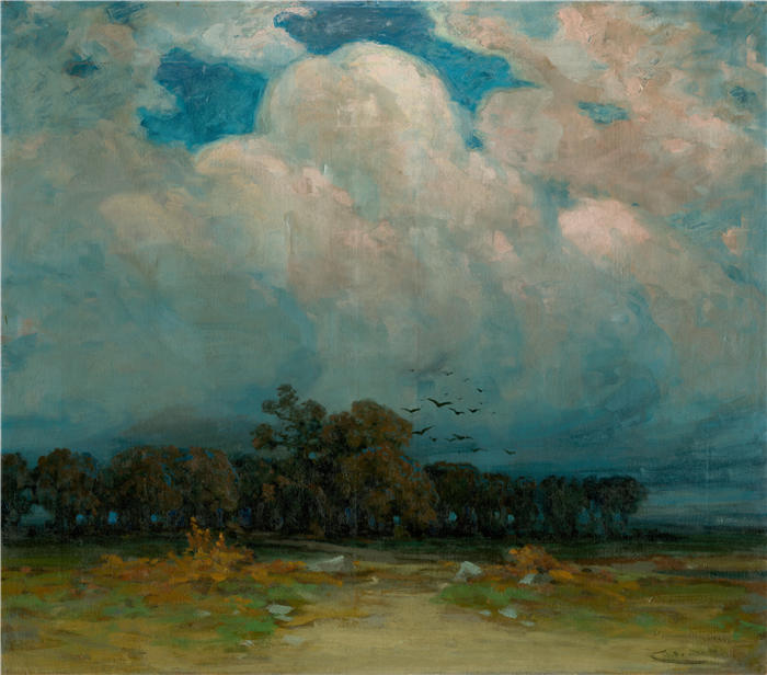 ĽudovítČordák（匈牙利画家）高清作品-《松树 (1927-1932)》