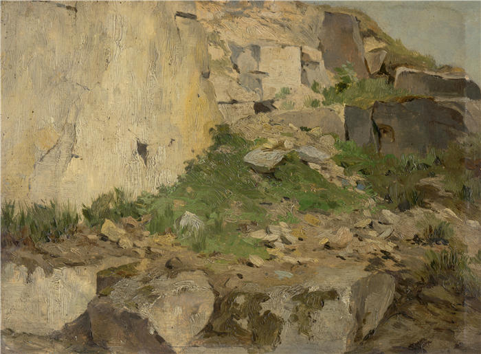 ĽudovítČordák（匈牙利画家）高清作品-《岩石研究（1900-1930）》