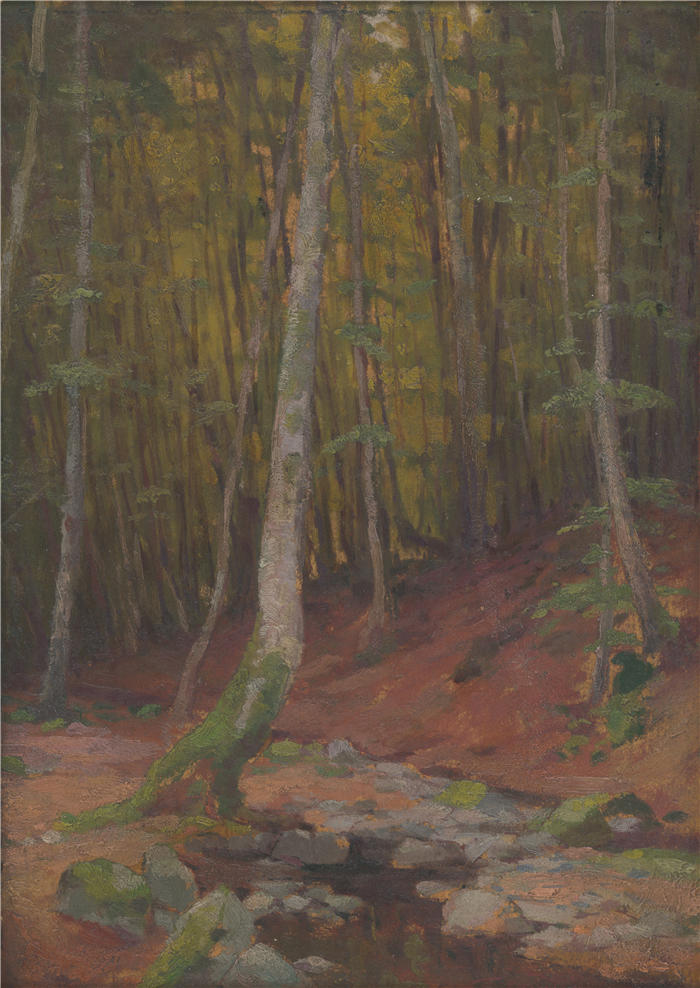 ĽudovítČordák（匈牙利画家）高清作品-《森林 (1905–1910)》