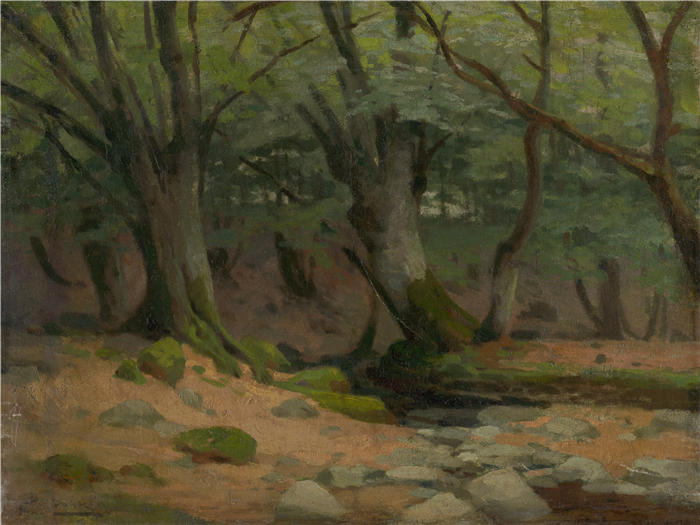 ĽudovítČordák（匈牙利画家）高清作品-《树木 (1900–1930)》