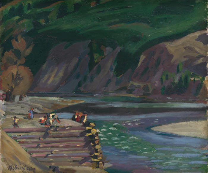 阿诺德·彼得·魏斯-库宾赞（Arnold Peter Weisz-Kubínčan，斯洛伐克画家）高清作品-《Dolný Kubín (1930–1944) 的主题》
