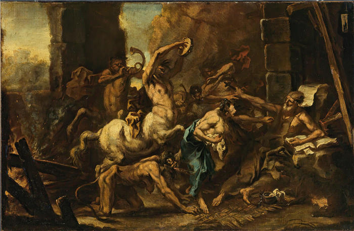 塞巴斯蒂亚诺·里奇(Sebastiano Ricci,意大利画家)高清作品-《圣安东尼的诱惑 (2)》