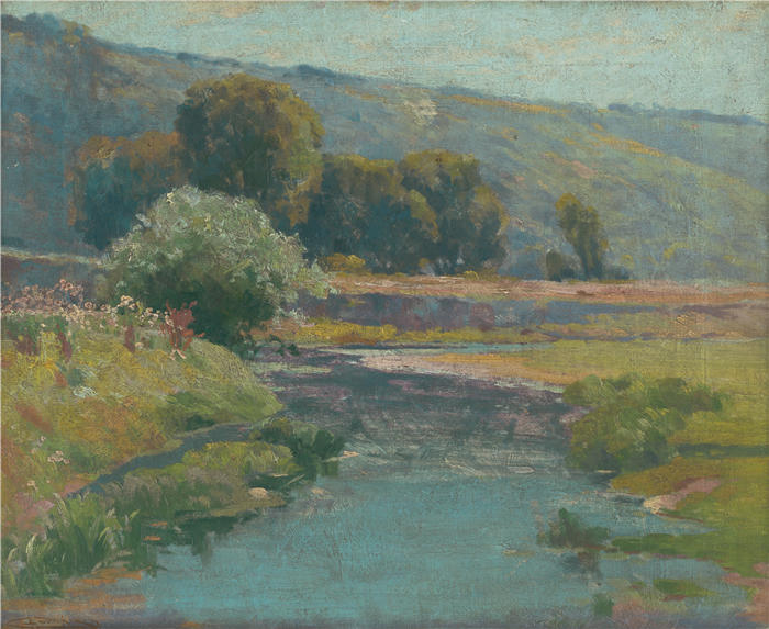 ĽudovítČordák（匈牙利画家）高清作品-《洪水泛滥的风景（1917 年）》
