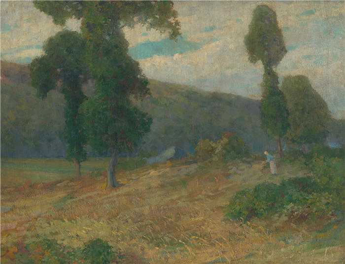 ĽudovítČordák（匈牙利画家）高清作品-《斯兰卡山谷的秋天（1905-1909）》