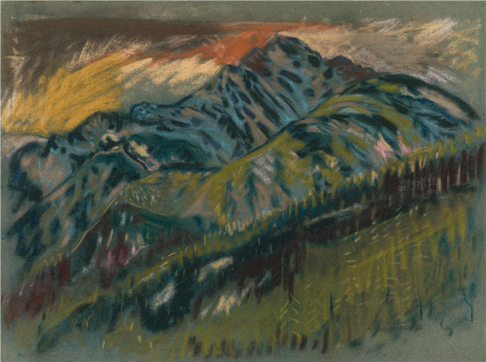 阿诺德·彼得·魏斯-库宾赞(Arnold Peter Weisz-Kubínčan,斯洛伐克画家)高清作品-《罗哈切山脉 (1933)》