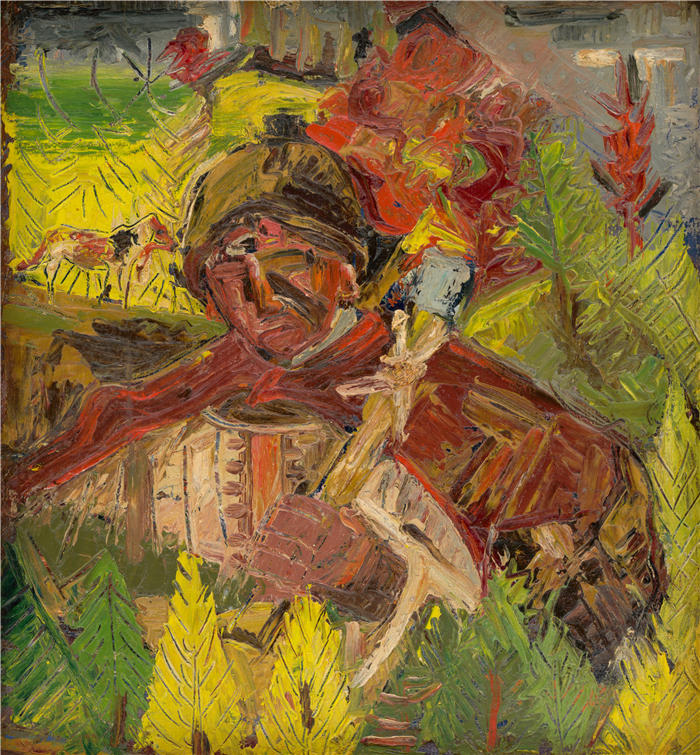 阿诺德·彼得·魏斯-库宾赞（Arnold Peter Weisz-Kubínčan，斯洛伐克画家）高清作品-《伐木工人 (1940–1944)》