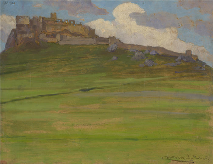 ĽudovítČordák(匈牙利画家)高清作品-《斯皮斯基赫拉德 (1923)》