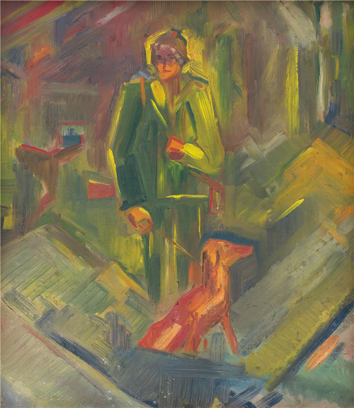 阿诺德·彼得·魏斯-库宾赞（Arnold Peter Weisz-Kubínčan，斯洛伐克画家）高清作品-《在袋子里（1930-1940）》