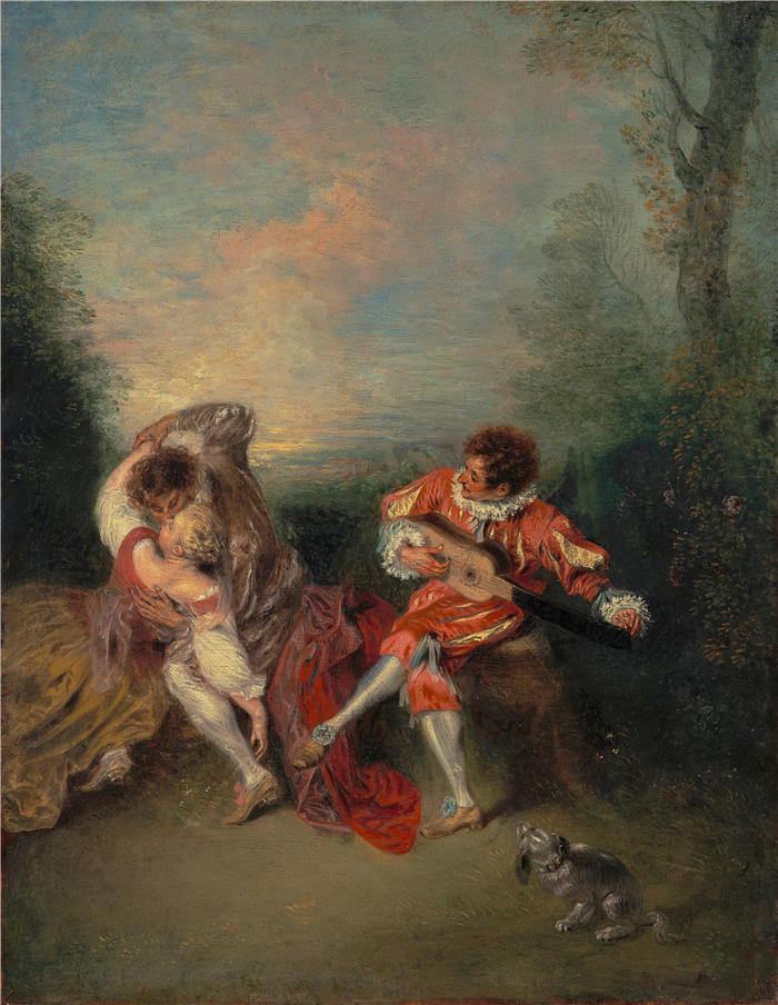 让-安托万·华托（Jean-Antoine Watteau，法国画家）高清作品-《惊喜 (1718–1719)》