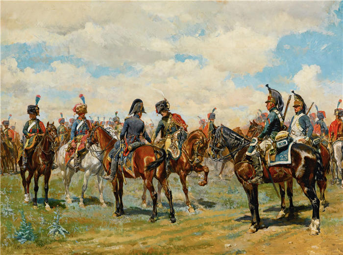 欧内斯特·梅索尼埃（Ernest Meissonier，法国画家）高清作品-《两个朋友 (1874)》