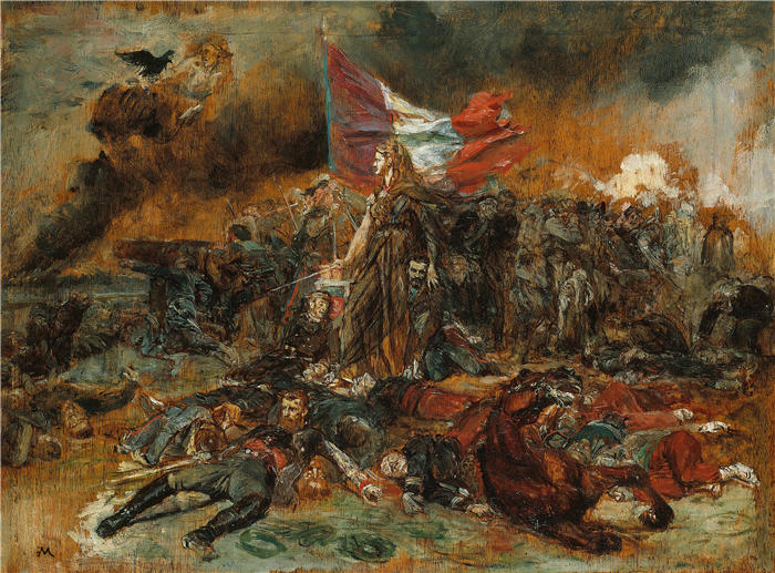 欧内斯特·梅索尼埃(Ernest Meissonier,法国画家)高清作品-《巴黎保卫战(1870-71 年)》
